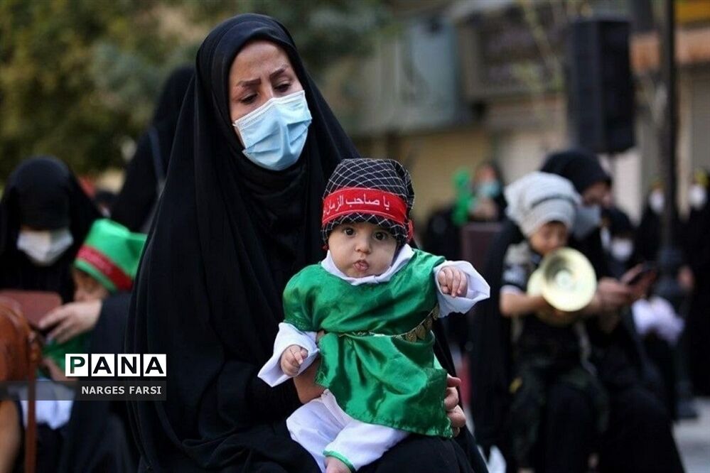 آیین شیرخوارگان حسینی در شهر جعفریه قم