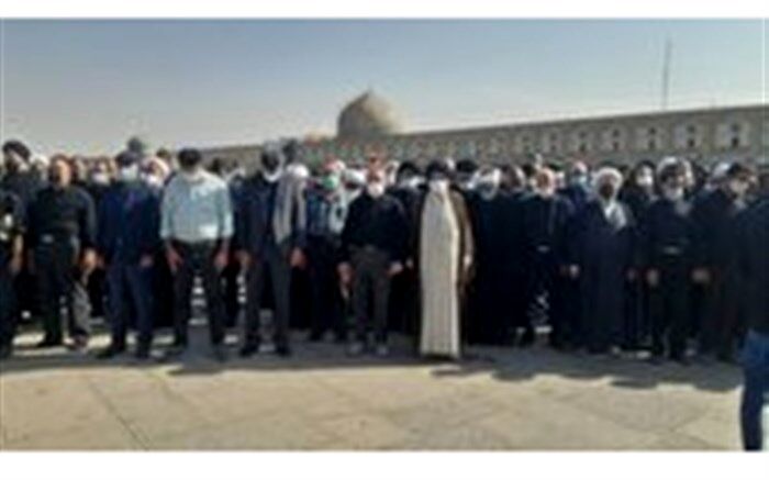 پیکر آیت الله فقیه ایمانی، عالم مبارز و برجسته اصفهانی در خاک آرمید