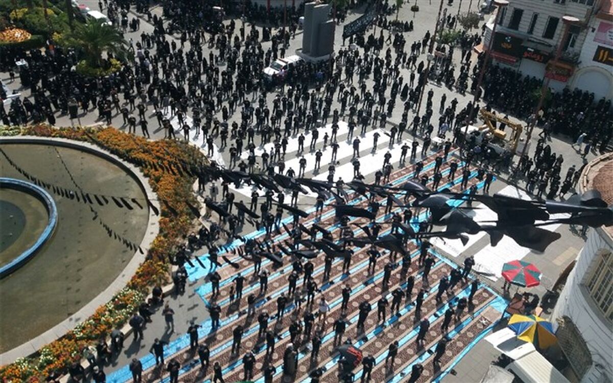 اجتماع سوگواران حسینی در شهر باران