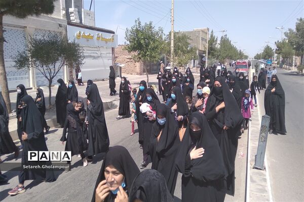 عاشورای حسینی درمسجد چهارده معصوم شهرستان درمیان