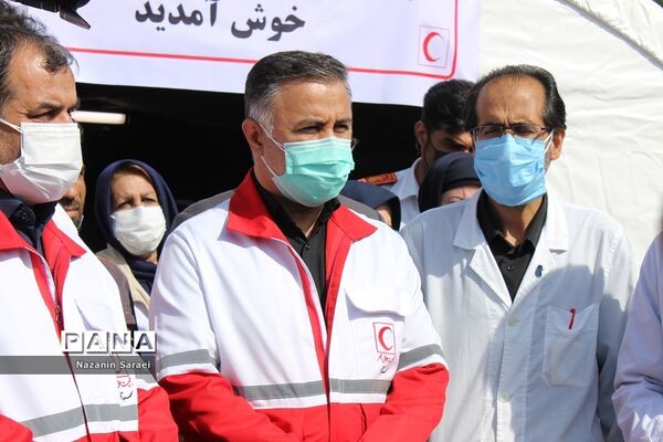 افتتاح بیمارستان سیار جمعیت هلال احمر استان تهران در شهرستان بهارستان