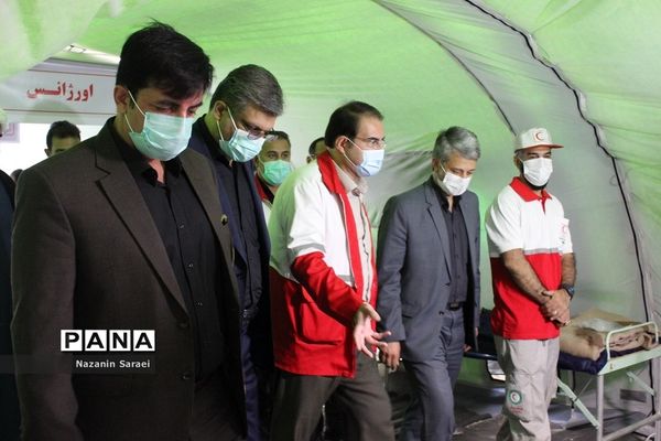 افتتاح بیمارستان سیار جمعیت هلال احمر استان تهران در شهرستان بهارستان