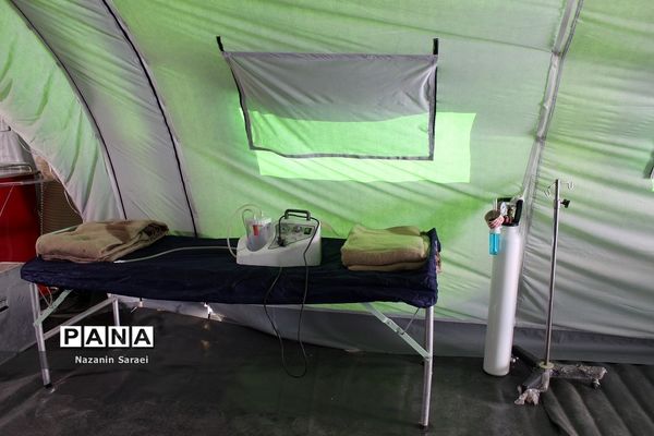 افتتاح بیمارستان سیار جمعیت هلال احمر استان تهران در شهرستان بهارستان