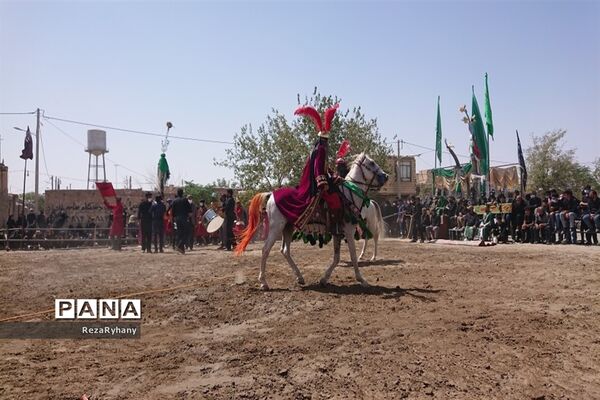 مراسم عزاداری و تعزیه  برای اسیران کربلا در روستای فرح آباد کاشمر