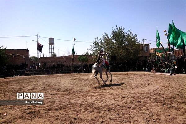 مراسم عزاداری و تعزیه  برای اسیران کربلا در روستای فرح آباد کاشمر