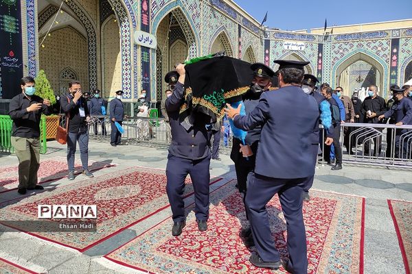 تشییع پیکر علامه حکیمی در بارگاه  رضوی