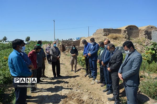 پروژه آبیاری کم فشار در معصوم آباد شهرستان خوسف