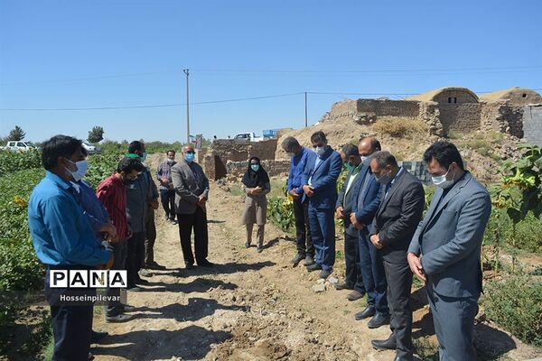 پروژه آبیاری کم فشار در معصوم آباد شهرستان خوسف