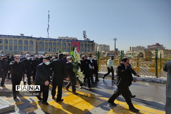 تشییع پیکر حاج محمد خجسته در مشهد
