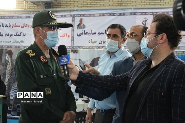 آئین افتتاح مرکز واکسیناسیون ناحیه مقاومت بسیج سپاه سیدالشهدا(ع) شهرستان اسلامشهر
