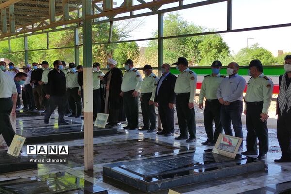 برگزاری آیین غبار روبی و عطر افشانی مزار مطهر شهدای کوت عبدالله