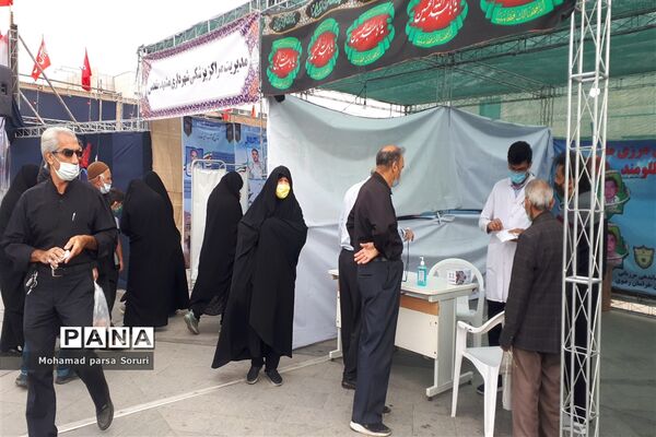 زائران حرم رضوی در اربعین حسینی