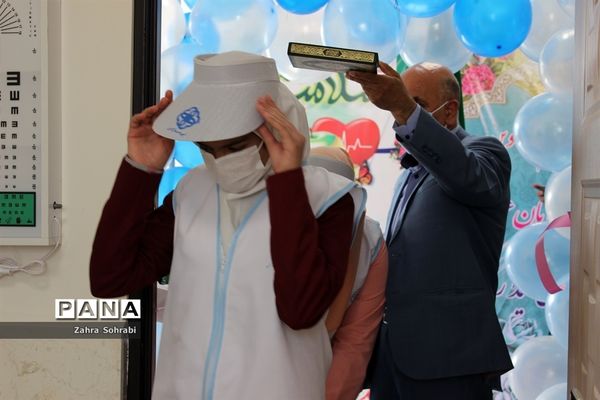 مراسم افتتاح تجهیزات اتاق بهداشت آموزشگاه شهید زین‌الدین آموزش و پرورش اسلامشهر