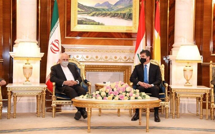 ظریف در دیدار با مقامات اقلیم کردستان عراق تحولات منطقه را بررسی کرد