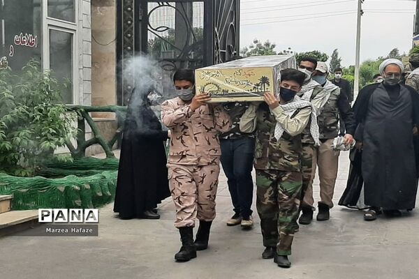 تشییع پیکر شهیدان گمنام در آموزش و پرورش ملارد