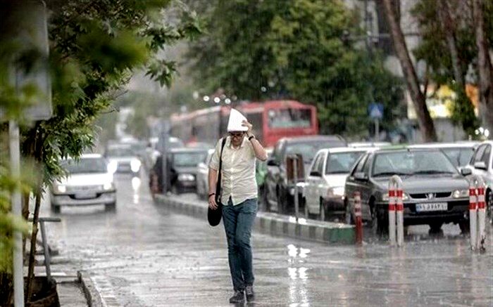 رگبار باران در ۱۲ استان