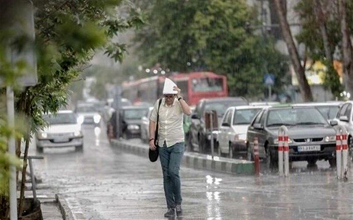 رگبار باران در ۱۲ استان