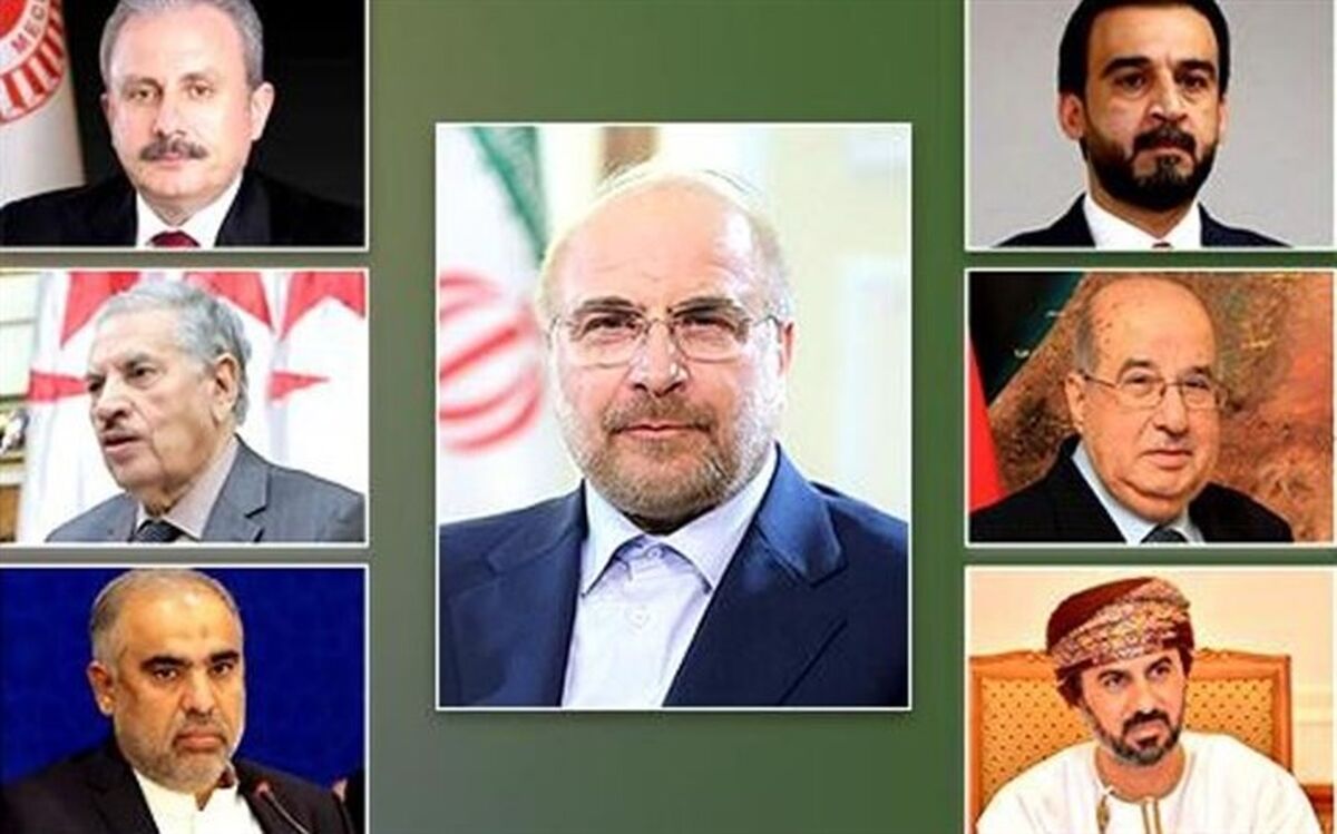 رایزنی قالیباف و روسای مجالس ۶ کشور درباره جنایت صهیونیست‌ها در غزه