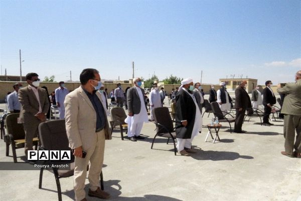 افتتاحیه آموزشگاه 6 کلاسه برکت روستای آوازشهرستان درمیان