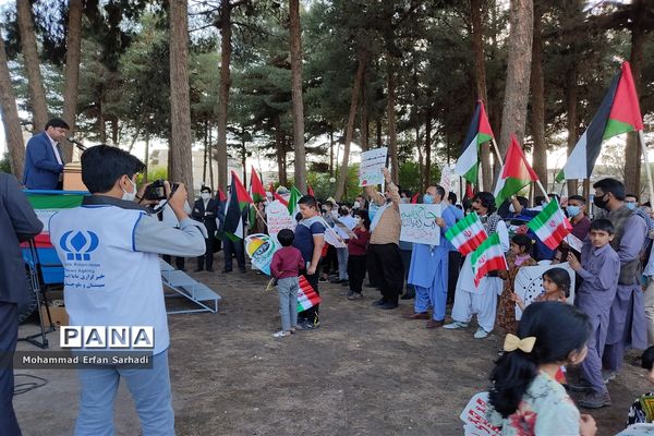 حمایت دانش‌آموزان سیستان و بلوچستان از مردم مظلوم فلسطین