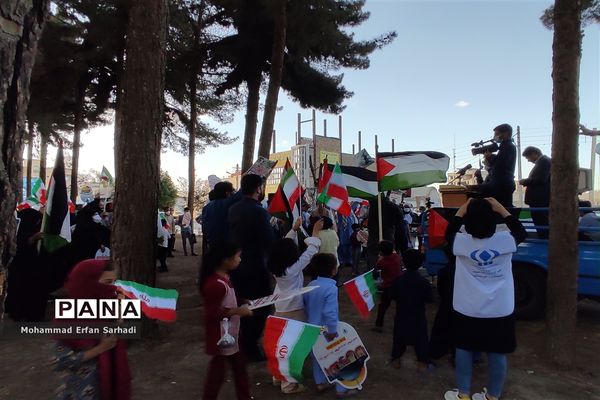 حمایت دانش‌آموزان سیستان و بلوچستان از مردم مظلوم فلسطین