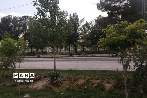 خلوت شدن بلوار سید مرتضی  کاشمر در  اوضاع کرونا