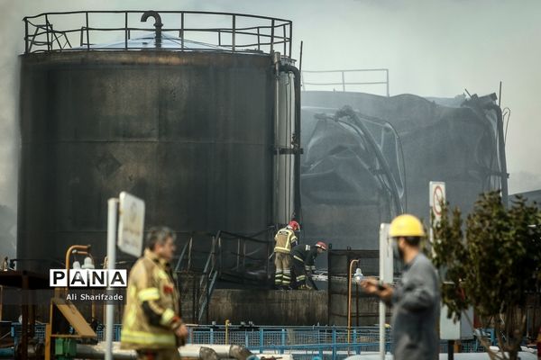 آتش‌سوزی در پالایشگاه نفت تهران
