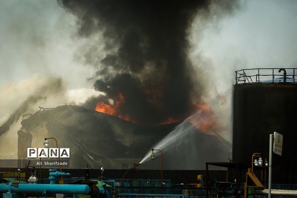 آتش‌سوزی در پالایشگاه نفت تهران
