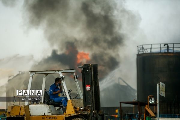 آتش‌سوزی در پالایشگاه نفت تهران