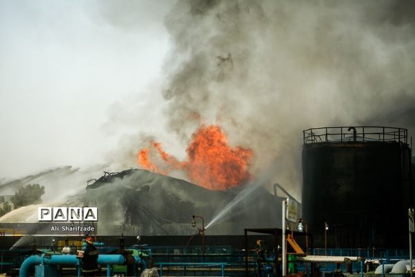 آتش‌سوزی در پالایشگاه نفت تهران