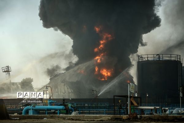 آتش‌سوزی در پالایشگاه نفت تهران