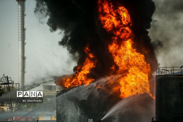 آتش‌سوزی در پالایشگاه نفت تهران