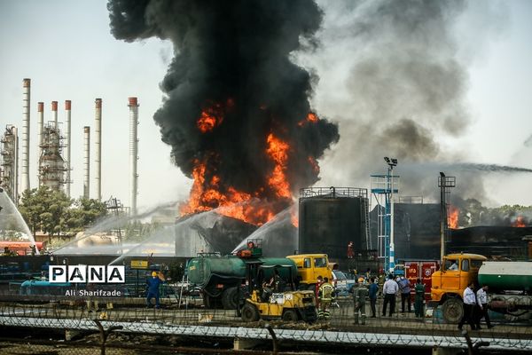 آتش‌سوزی در پالایشگاه نفت تهران
