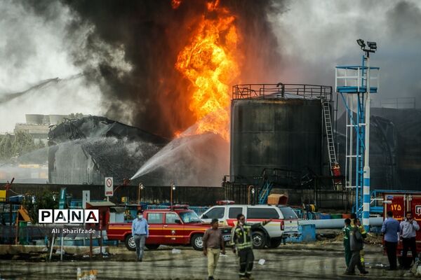 آتش‌سوزی در پالایشگاه نفت تهران