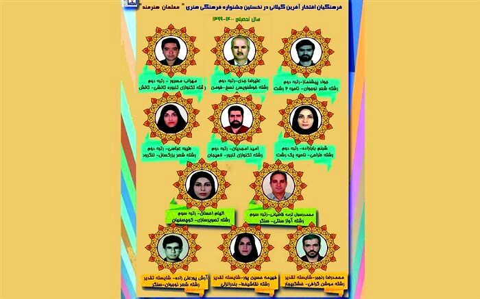 درخشش فرهنگیان گیلانی در نخستین جشنواره فرهنگی، هنری «معلمان هنرمند»