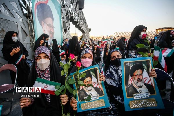 جشن پیروزی ابراهیم رئیسی در انتخابات ریاست جمهوری