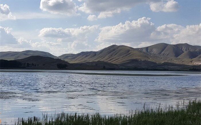 کاهش تراز آبی تالاب قوری گل بستان آباد
