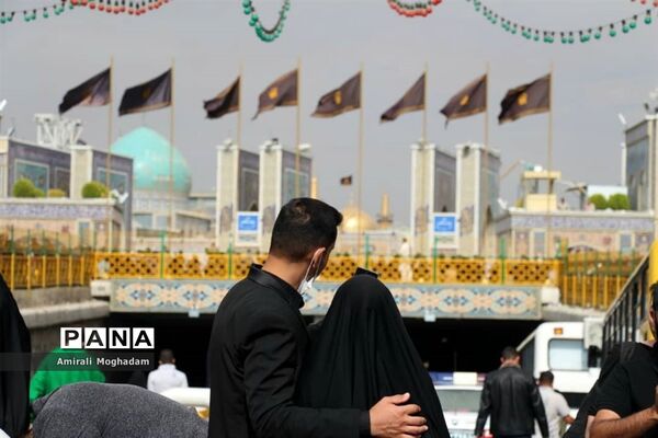 راهپیمایی عزاداران  امام رضا علیه السلام به سمت بارگاه مطهر رضوی