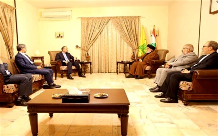 دیدار سیدحسین نصرالله با وزیر خارجه ایران