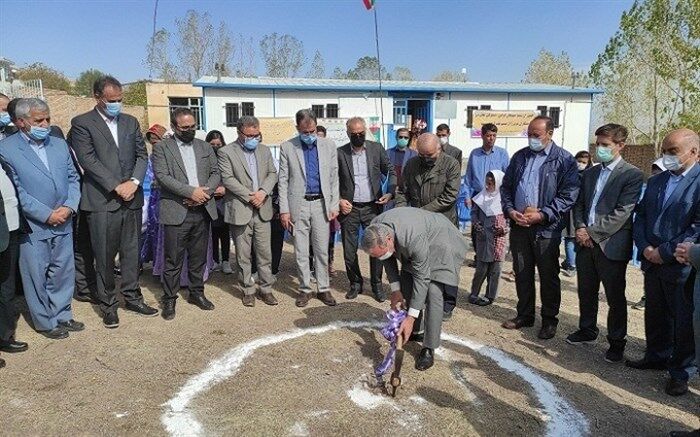 آیین کلنگ‌زنی مدرسه3 کلاسه خیرساز شهدای روستای شیخ احمد اردبیل