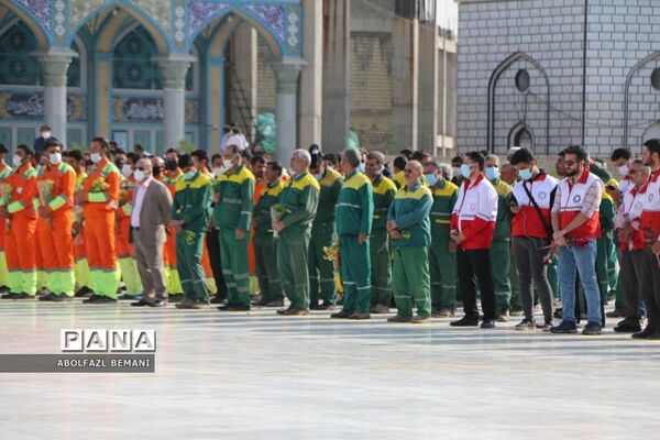 آیین «عهد سربازی» در مسجد مقدس جمکران