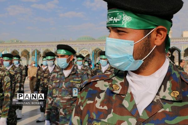 آیین «عهد سربازی» در مسجد مقدس جمکران