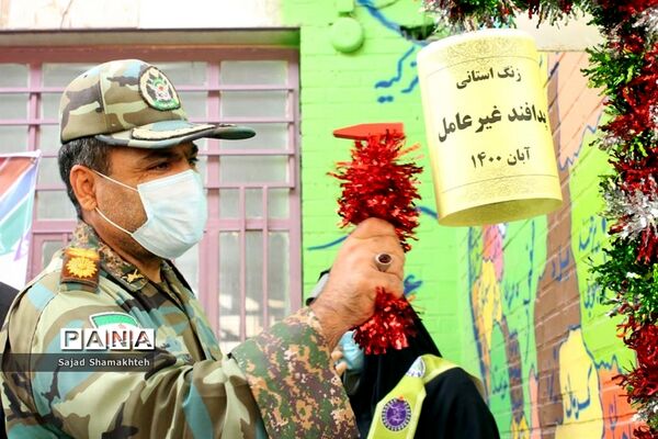 آیین نمادین زنگ استانی پدافند غیرعامل در اهواز
