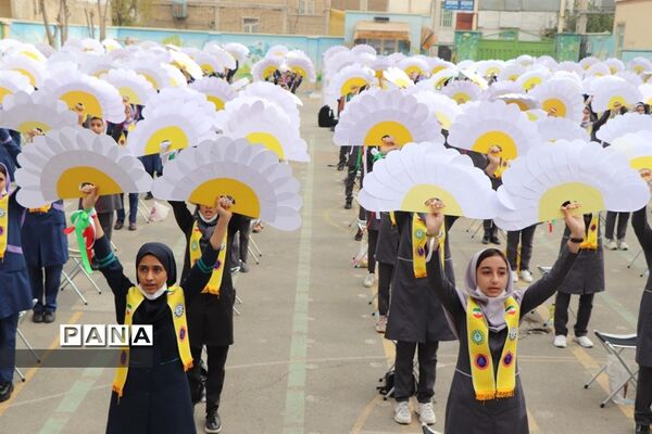 مانور بزرگ فرزندان روح الله زنگ استکبارستیزی در شهرستان قدس