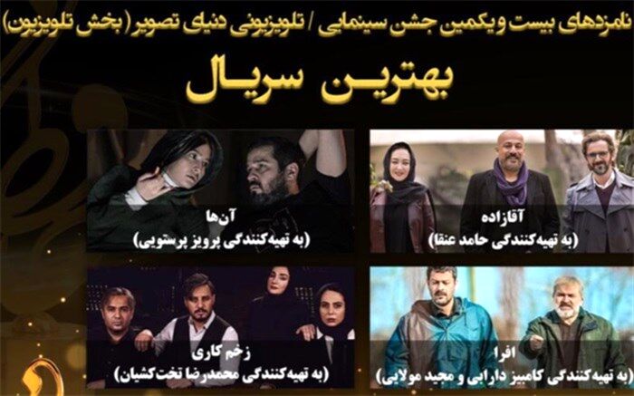 اعلام نامزد‌‌های بخش تلویزیون بیست و یکمین جشن حافظ