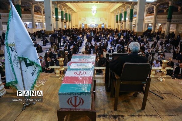 وداع با پیکر شهید فاطمه اسدی در حرم حضرت معصومه و مسجد جمکران