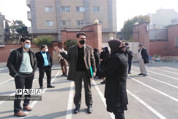 جلسه هماهنگی پایلوت کشوری مانور زلزله در دبیرستان بدری برهانی  منطقه ۸ تهران