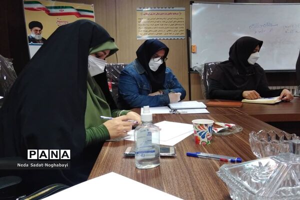 جلسه هماهنگی پایلوت کشوری مانور زلزله در دبیرستان بدری برهانی  منطقه ۸ تهران
