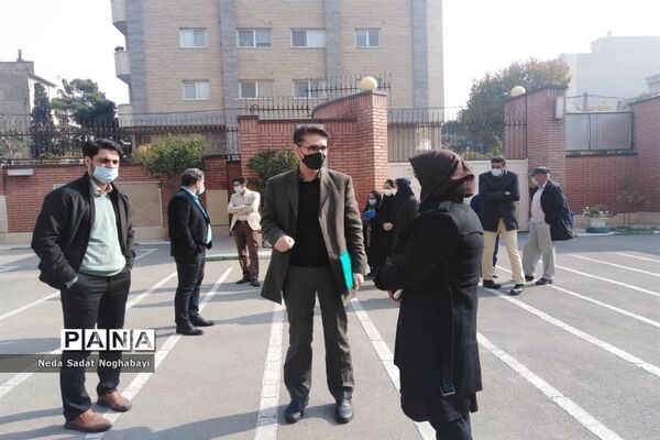 جلسه هماهنگی پایلوت کشوری مانور زلزله در دبیرستان بدری برهانی  منطقه ۸ تهران
