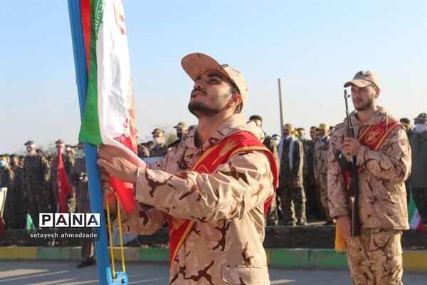 برگزاری صبحگاه مشترک و نمایش اقتدار بسیج در گلوگاه